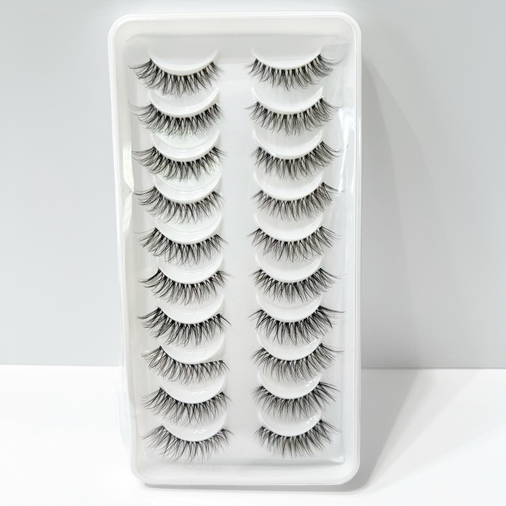 10 Pairs 3D Doll Natural Fluffy Cross Lashes